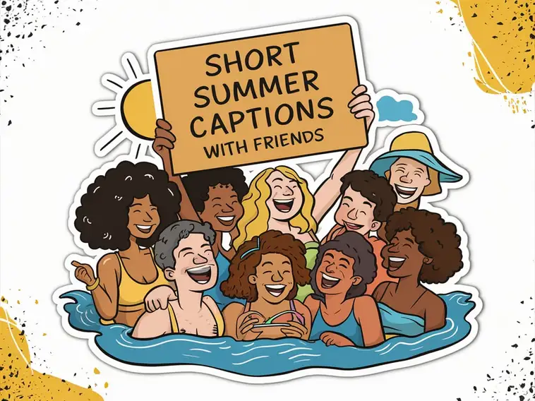 Short Summer Captions with Friends