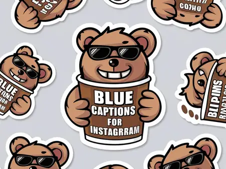 Blue Captions for Instagram